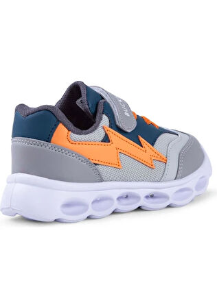 Buckhead 4431 Faster Işıklı Phlon Hafif Taban Cırtlı Çocuk Spor Ayakkabı GRİ