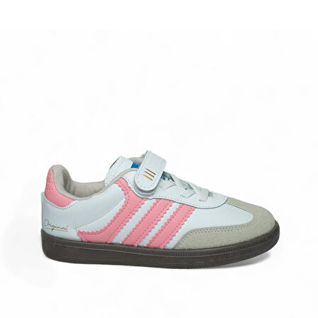 Prego (Dodix)  Termo Kaymaz Taban Cırtlı Çocuk Spor Ayakkabı BEYAZ PEMBE