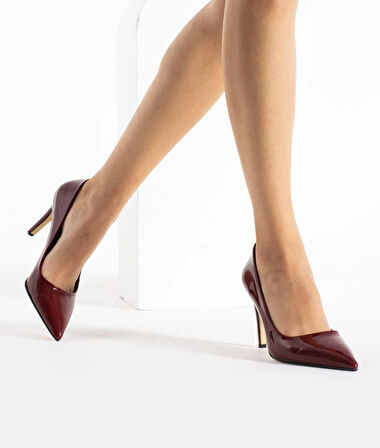Prego (Pine Cone) Kadın Stiletto Ayakkabı BORDO