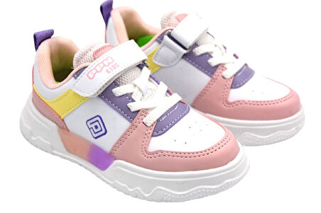Pepino PY25-1603 Phlon HafifTaban Işıklı Çocuk Spor Ayakkabı Beyaz Pudra