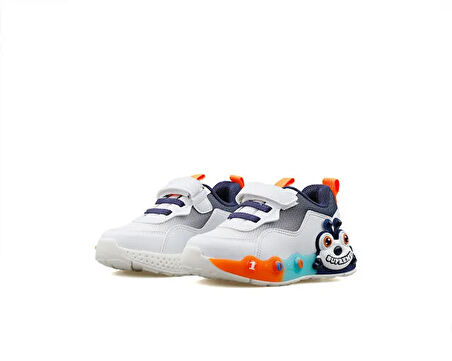 Pepino BY25-1906 Işıklı Phlon Hafif Taban Cırtlı Bebe Spor Ayakkabı BEYAZ