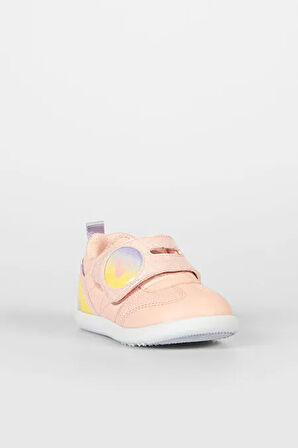 Vicco Donut Ortapedik Kauçuk Hafif Taban Cırtlı Bebe İlk Adım Spor Ayakkabı PUDRA