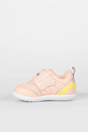 Vicco Donut Ortapedik Kauçuk Hafif Taban Cırtlı Bebe İlk Adım Spor Ayakkabı PUDRA