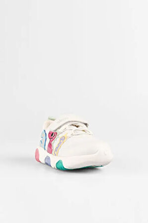 Vicco Number Işıklı Phkon Hafif Taban Cırtlı Çocuk Spor Ayakkabı BEYAZ