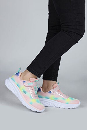Jump 30034 Çok Renkli Kız Çocuk Sneaker Günlük Spor Ayakkabı PUDRA