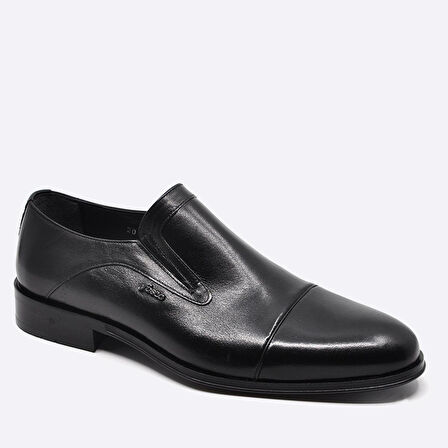 Fosco Hakiki Deri Bağcıksız Klasik Erkek Ayakkabı 2018 SİYAH