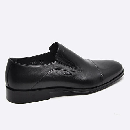 Fosco Hakiki Deri Bağcıksız Klasik Erkek Ayakkabı 2018 SİYAH