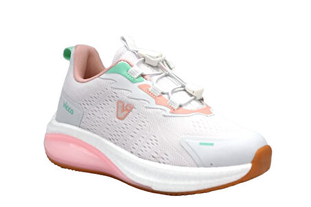 Vicco Knit 346.F25Y.153 Phlon Hafif Taban Cırtlı Çocuk Spor Ayakkabı BEYAZ