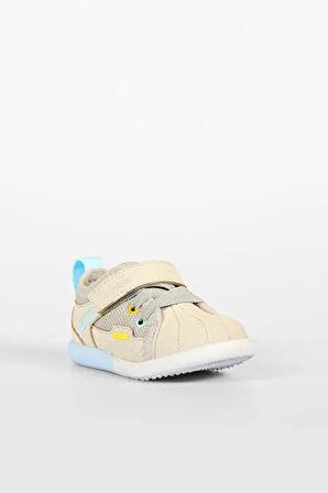 Vicco Curset Kauçuk Kaymaz Taban Cırtlı Çocuk İlk Adım Ayakkabı GRİ