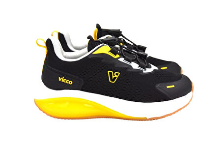 Vicco Knit 346.F25Y.153 Phlon Hafif Taban Cırtlı Çocuk Spor Ayakkabı SİYAH
