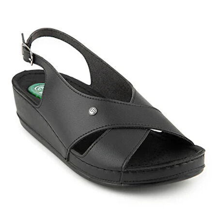 Muya İngane İçi Jelli Poli Hafif Taban Confort Kadın Sandalet SİYAH