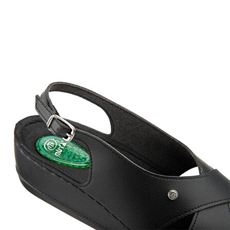 Muya İngane İçi Jelli Poli Hafif Taban Confort Kadın Sandalet SİYAH