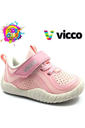 Vicco Yaomi Kauçuk Kaymaz Taban Ortapedik Bebe Sneaker PUDRA
