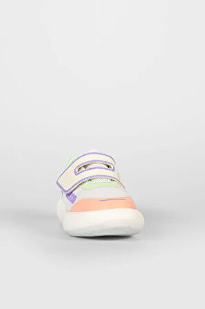 Vicco Melodic 346.p25y.161-1104 Işıklı Phlon Hafif Taban Cırtlı Çocuk Spor Ayakkabı Beyaz Pudra