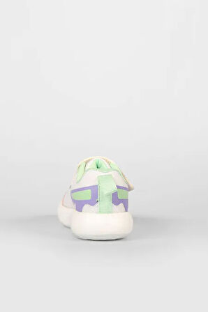 Vicco Melodic 346.p25y.161-1104 Işıklı Phlon Hafif Taban Cırtlı Çocuk Spor Ayakkabı Beyaz Pudra