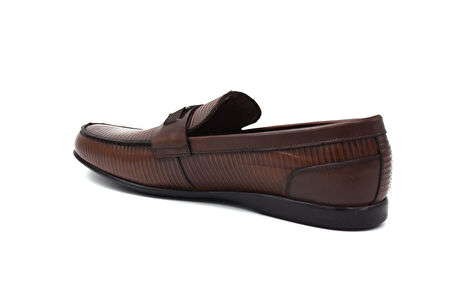 Fosco 3172 İçi Dışı Hakiki Deri Kauçuk Kaymaz Taban Günlük Erkek Ayakkabı TABA