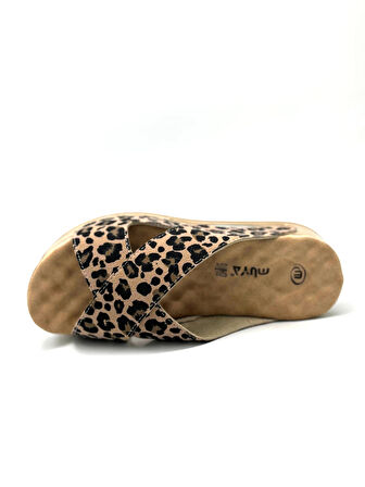 Muya Penelope Anatomik Air Max Tabanlı Kadın Terlik LEOPAR