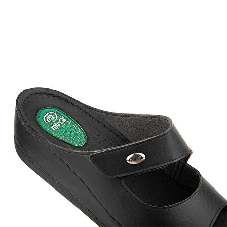 Muya Anyar İçi Jelli Poli Hafif Taban Comfort Kadın Terlik SİYAH