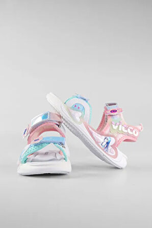 Vicco Arial Cırtlı Phlon Hafif Taban Günlük Kız Çocuk Sandalet ÇOK RENKLİ