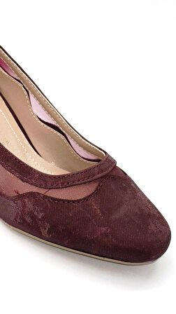 Parkmoda Kadın Topuklu Ayakkabı BORDO