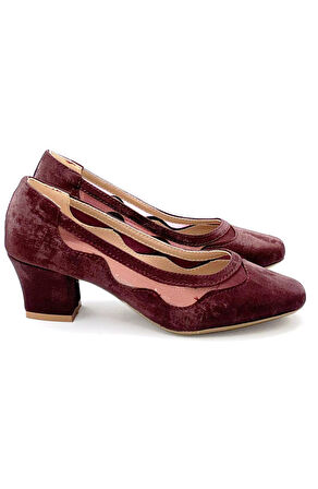 Parkmoda Kadın Topuklu Ayakkabı BORDO