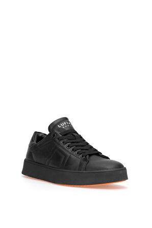 Lufian Zeus 112230227 Hakiki Deri Kauçuk Taban Günlük Erkek Ayakkabı SİYAH