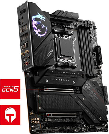 MSI Mpg X670E Carbon Wi-Fi AMD AM5 DDR5 ATX Anakart Teşhir