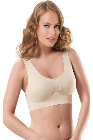 Dikişsiz Kaplı Toparlayıcı Büstiyer Sporcu Sütyen Yeni Sezon