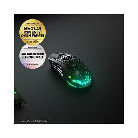 SteelSeries Aerox 9 Wireless Optik Oyuncu Mouse - TEŞHİR