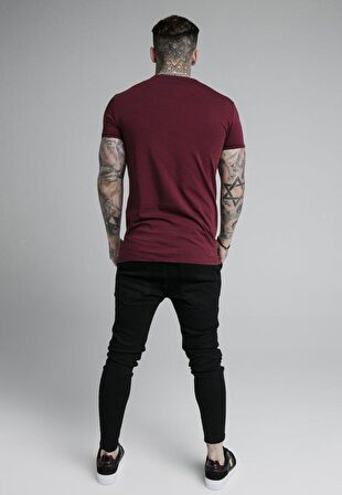 SikSilk Burgundy Basic Erkek Tişört