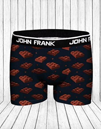 John Frank Dijital Erkek Boxer - CHOCOLATE