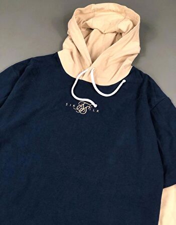 SikSilk Allure Erkek Geçmeli Kapşpnlu Uzun Kollu Tişört