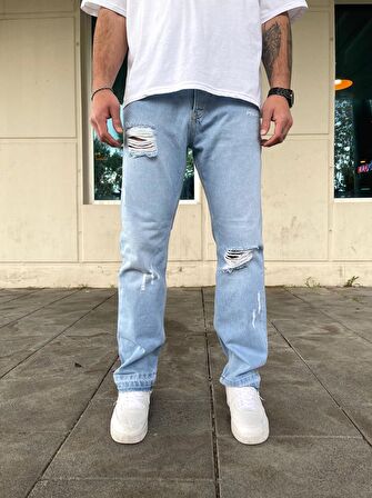 Pegador Distressed Baggy Kot Pantolon