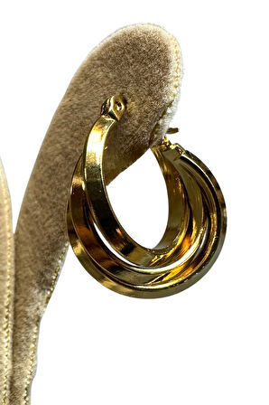 Uretti - İREM 3914 Üçlü Sarmal Çelik Halka Küpe