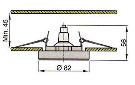 Vetus V-Line halojen tavan lambası. Model Limite. 1366223