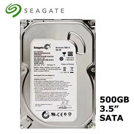 Seagate Sata3 7200Rpm 32MB 3.5 inç 500GB HDD Refrubished