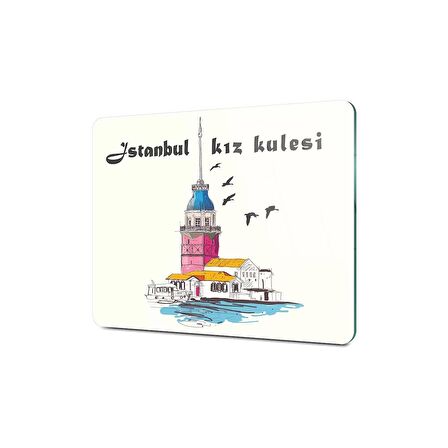 Decovetro Cam Kesme Tahtası Kız Kulesi Desenli 30x40 Cm