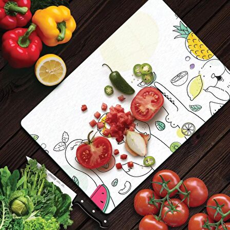 Decovetro Cam Kesme Tablası Animals Desenli 30x40 Cm