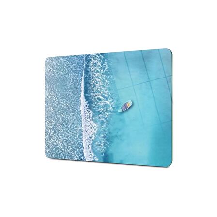 Decovetro Cam Kesme Tahtası Turkuaz Deniz Desenli 20x30 Cm