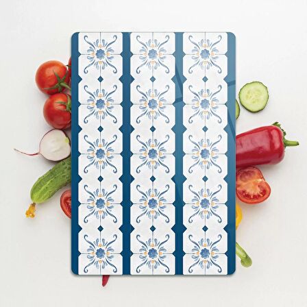Decovetro Cam Kesme Tahtası Alaçatı Çini Desenli 20x30 Cm