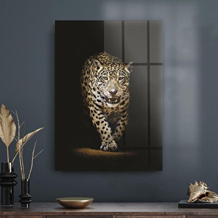 Decovetro Gölgedeki Leopar Cam Tablo