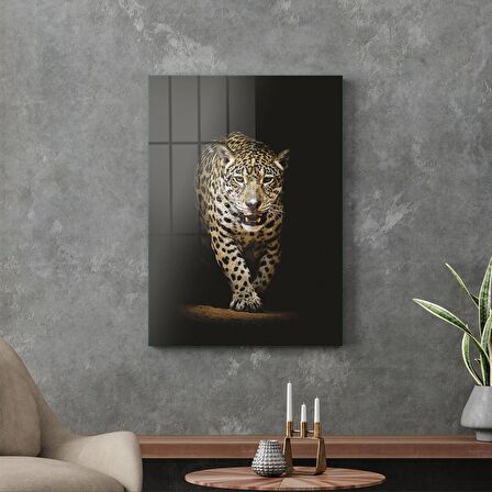 Decovetro Gölgedeki Leopar Cam Tablo