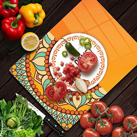 Decovetro Cam Kesme Tahtası Welcome Desenli 20x30 Cm