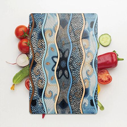 Decovetro Cam Kesme Tahtası Dalga Mandala Desenli 20x30 Cm