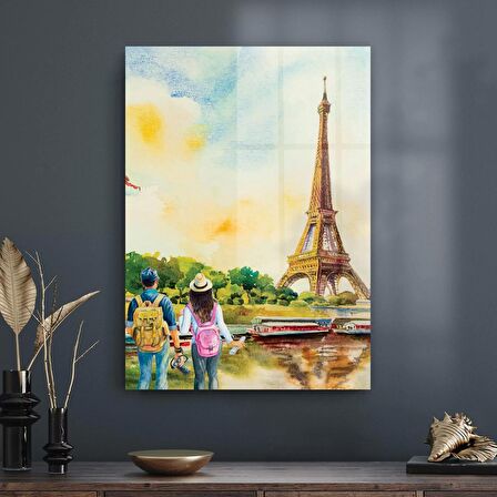 Decovetro Cam Tablo Yağlı Boya Paris Eyfel