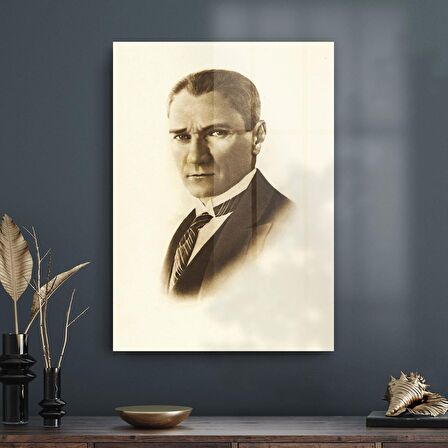 Decovetro Atatürk Portesi Eskitme Cam Tablo