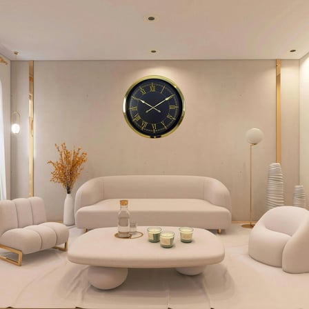 Gold Prestij Roma 60 x 60 Cm Metal Duvar Saati iegxx