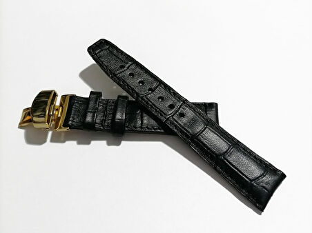 Fado &Hertür Saate &Uygun  Kelebek  Toka  18 MM   Siyah   kordon   (271) altın rengı