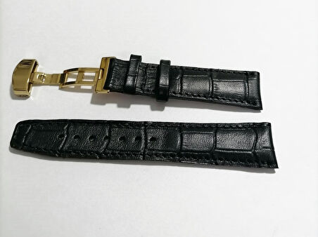 Fado &Hertür Saate &Uygun  Kelebek  Toka  18 MM   Siyah   kordon   (271) altın rengı