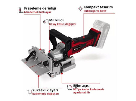 Einhell TE-BJ 18 Li + 4.0 Amper Akü Starter Kit Yassı Dübel Frezesi - 4503140